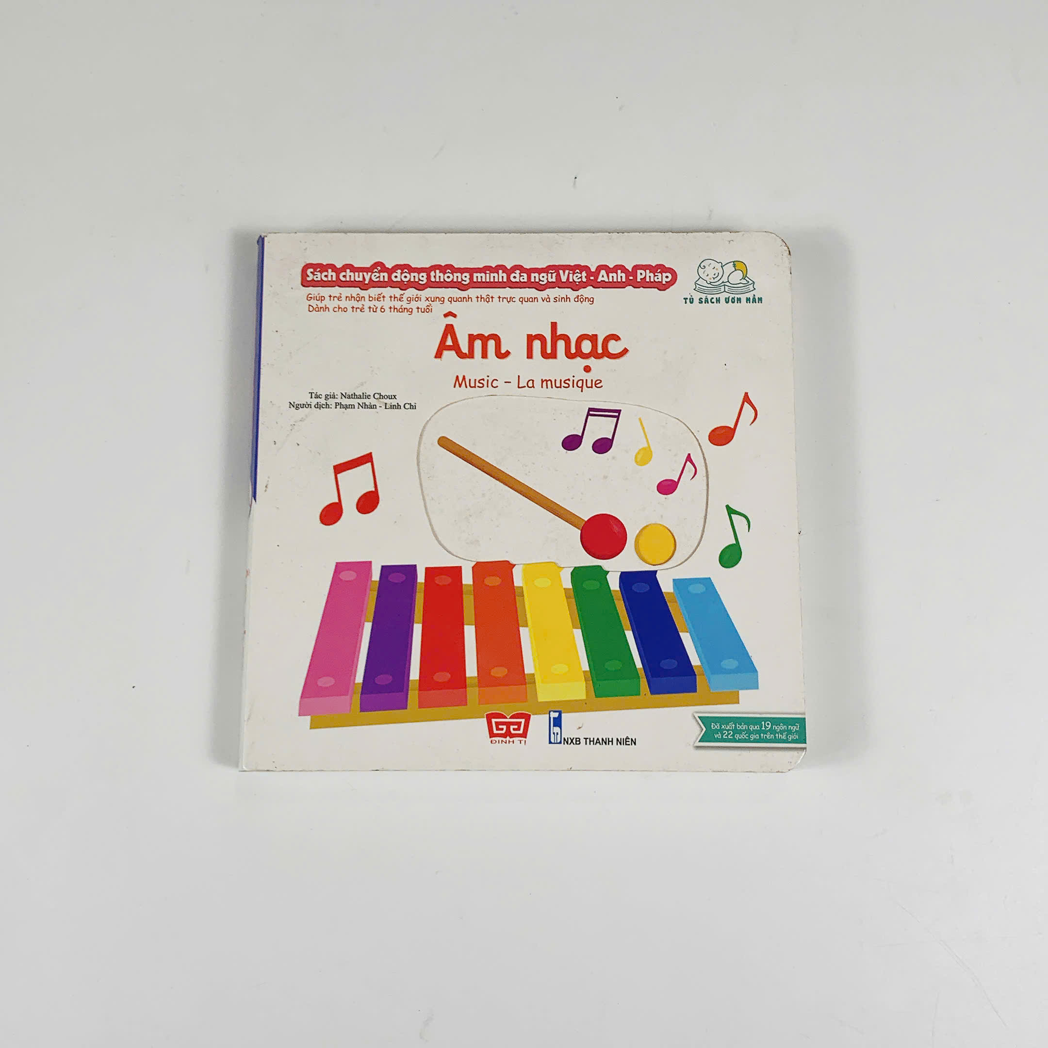 Sách chuyển động thông minh đa ngữ Việt Anh Pháp - 1 cuốn bìa 108k new 70%